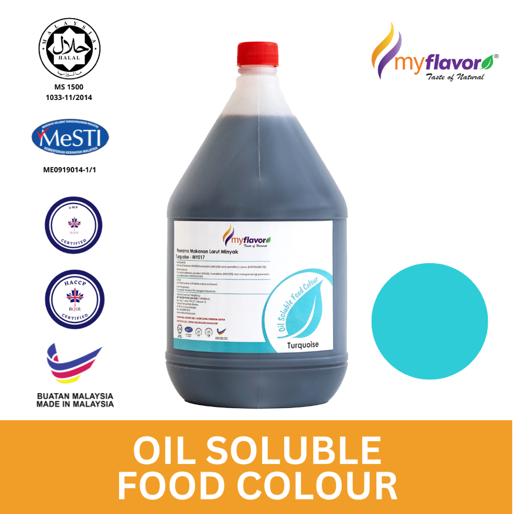 MyFlavor Oil Soluble Food Colour TURQUOISE 2.5kg HALAL Pewarna Makanan ...