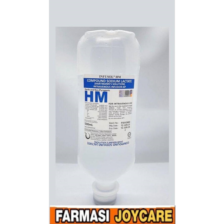 Infusol HM 500mL (Compound Sodium Lactate) Hartmann's Solution ...