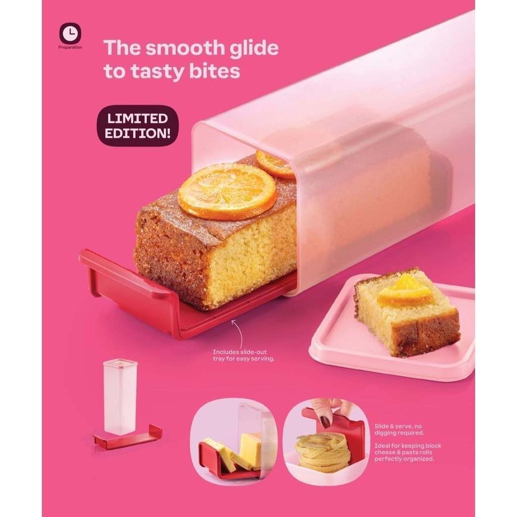 TUPPERWARE SLIDE N SERVE 1.3L | Shopee Malaysia