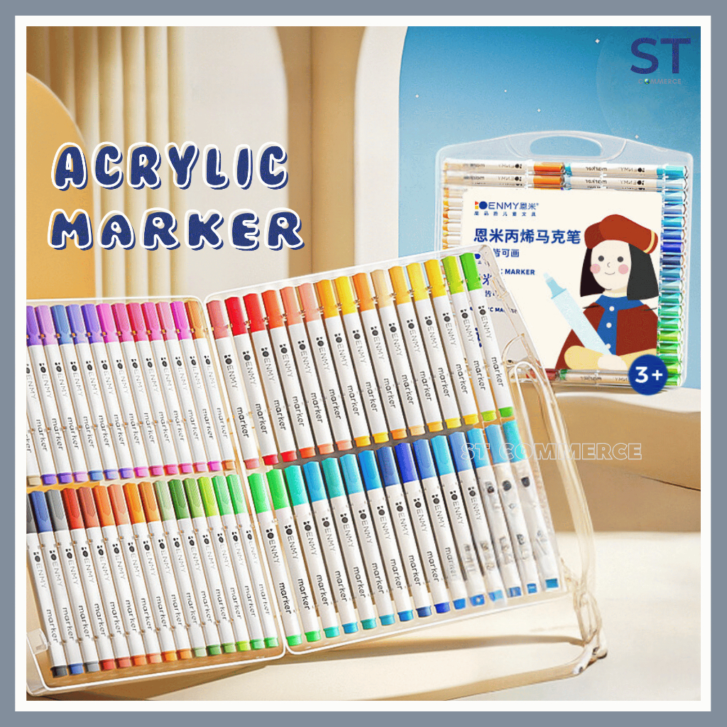 ENMY Acrylic Marker Pen Acrylic Paint Drawing Colouring Painting Art ...