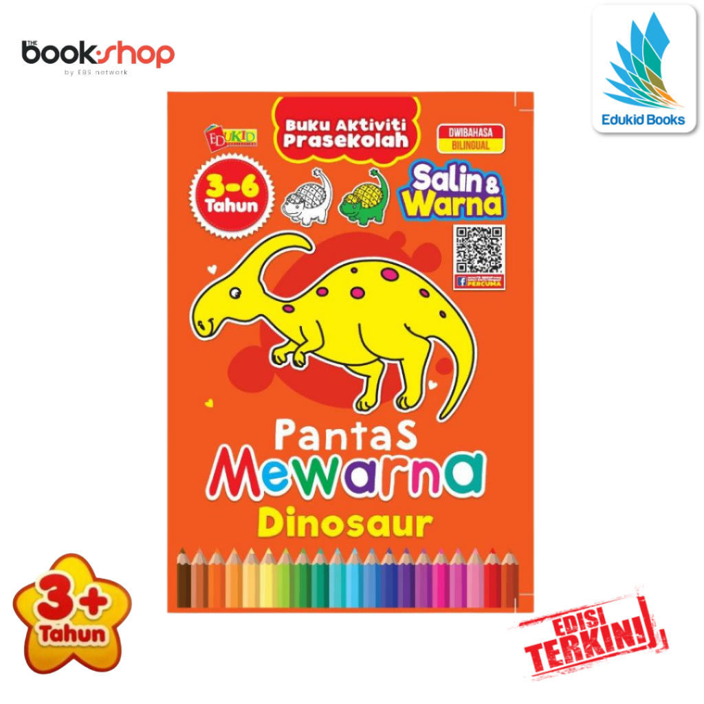 Buku Aktiviti Prasekolah - Buku Pantas Mewarna Dinosaur - Buku Mewarna ...