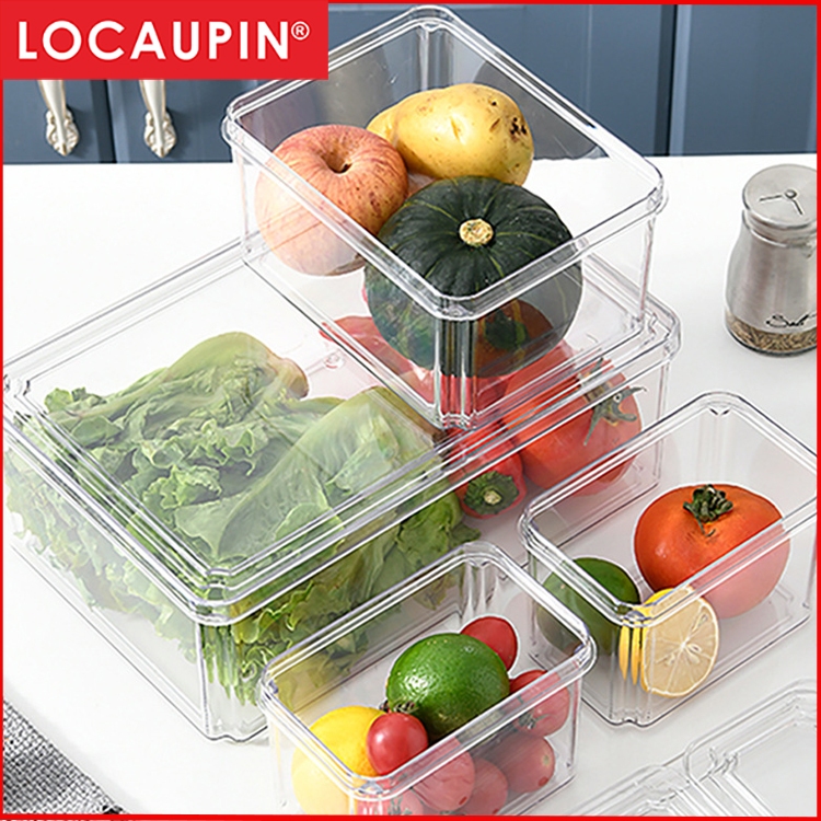 Locaupin Food Storage Containers Stackable Refrigerator Freezer ...