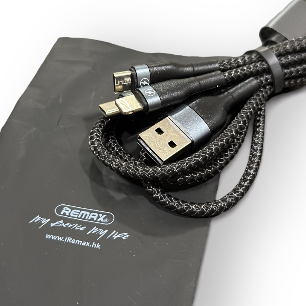 Remax RC-199th Whirly Series 6A 3 in 1 Fast Charging Cable | Shopee ...