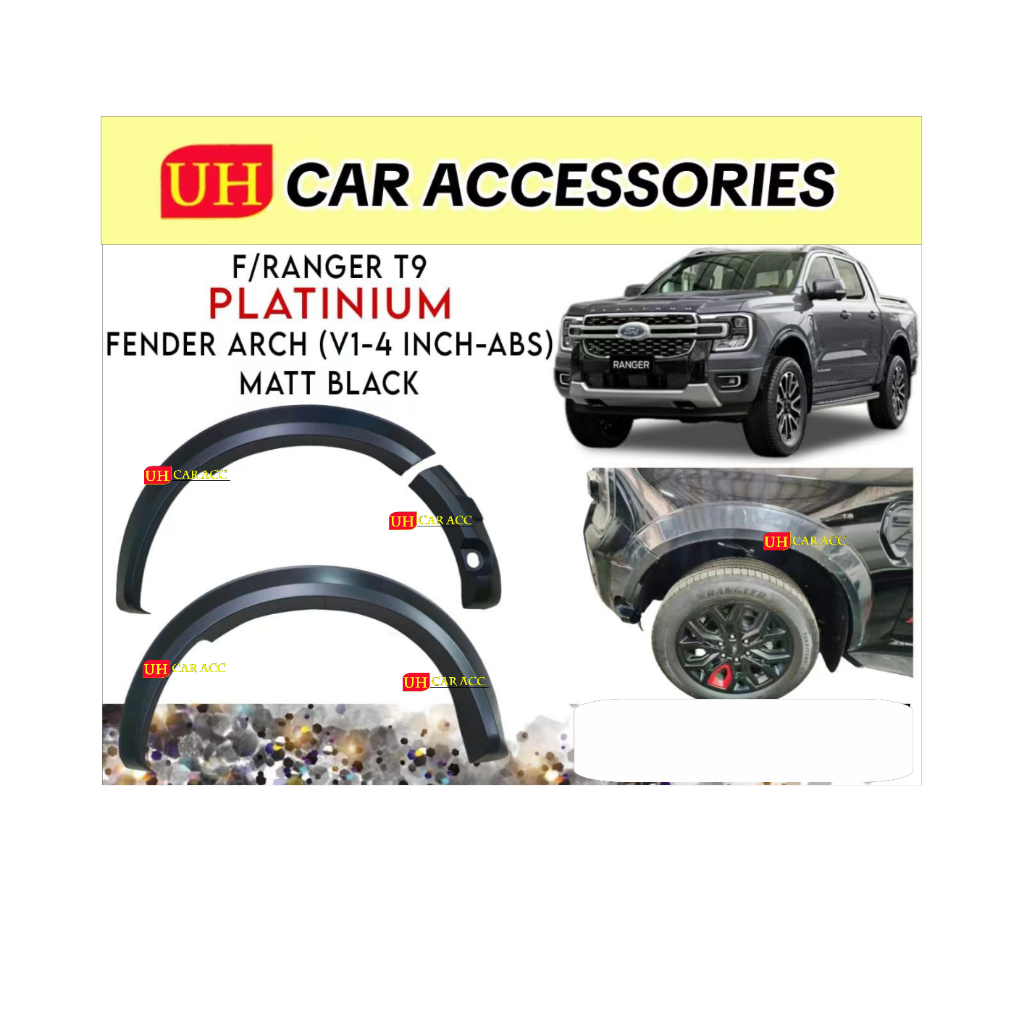 FORD RANGER T9 2024 PLATINIUM ABS 4 INCH FENDER ARCH FLARE FLARES WITH ...