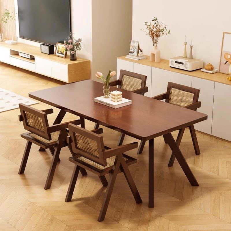 Solid wood rectangular dining table (table only) | Shopee Malaysia