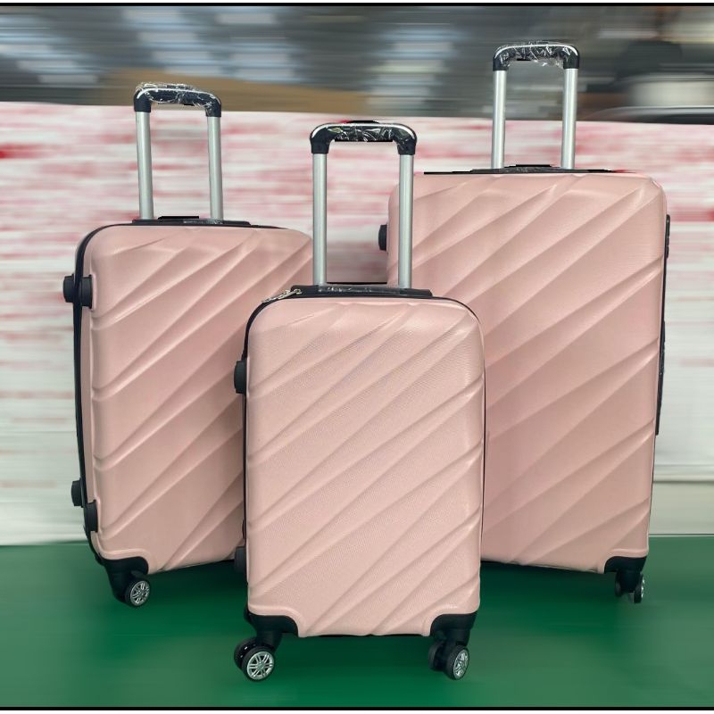 New Design Wave Luggage Bag Set 20 24 ABS Travel Luggage Rede Stock Bag Bagasi Shopee Malaysia
