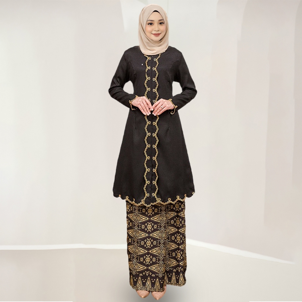 Baju Kebarung Lubah Modern Nikah/Tunang KEBARUNG SONGKET TABUR  Kebaya Batik Sulam Ironless Kurung Bridesmaid Nikah