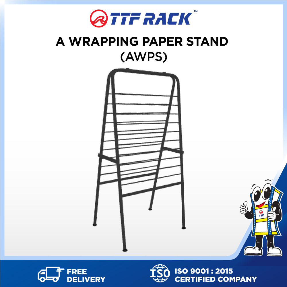 TTF Rack™ (AWPS) A-Wrapping Paper Stand With Solid Steel Black Colour ...