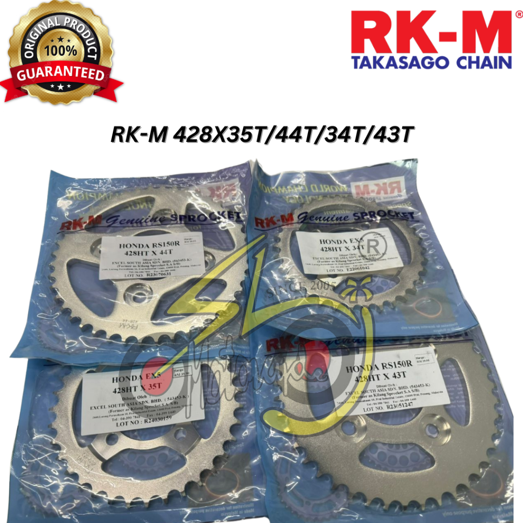 RK-M SPROCKET 𝐎𝐑𝐈𝐆𝐈𝐍𝐀𝐋 100% HONDA RS150(428HTX44T/43T) HONDA EX5 ...