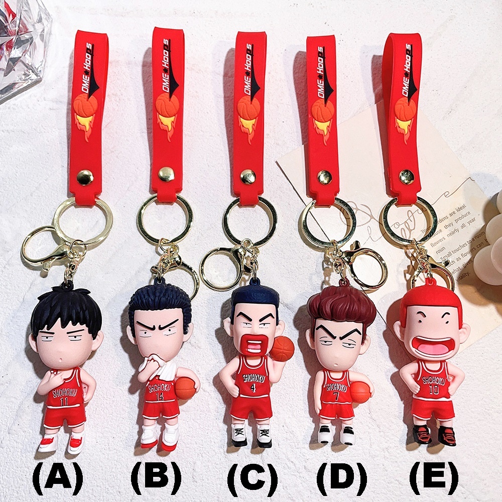 Slam Dunk Anime Cute Key Chain Kaede Sakuragi Mitsui Hisashi Head Cute ...