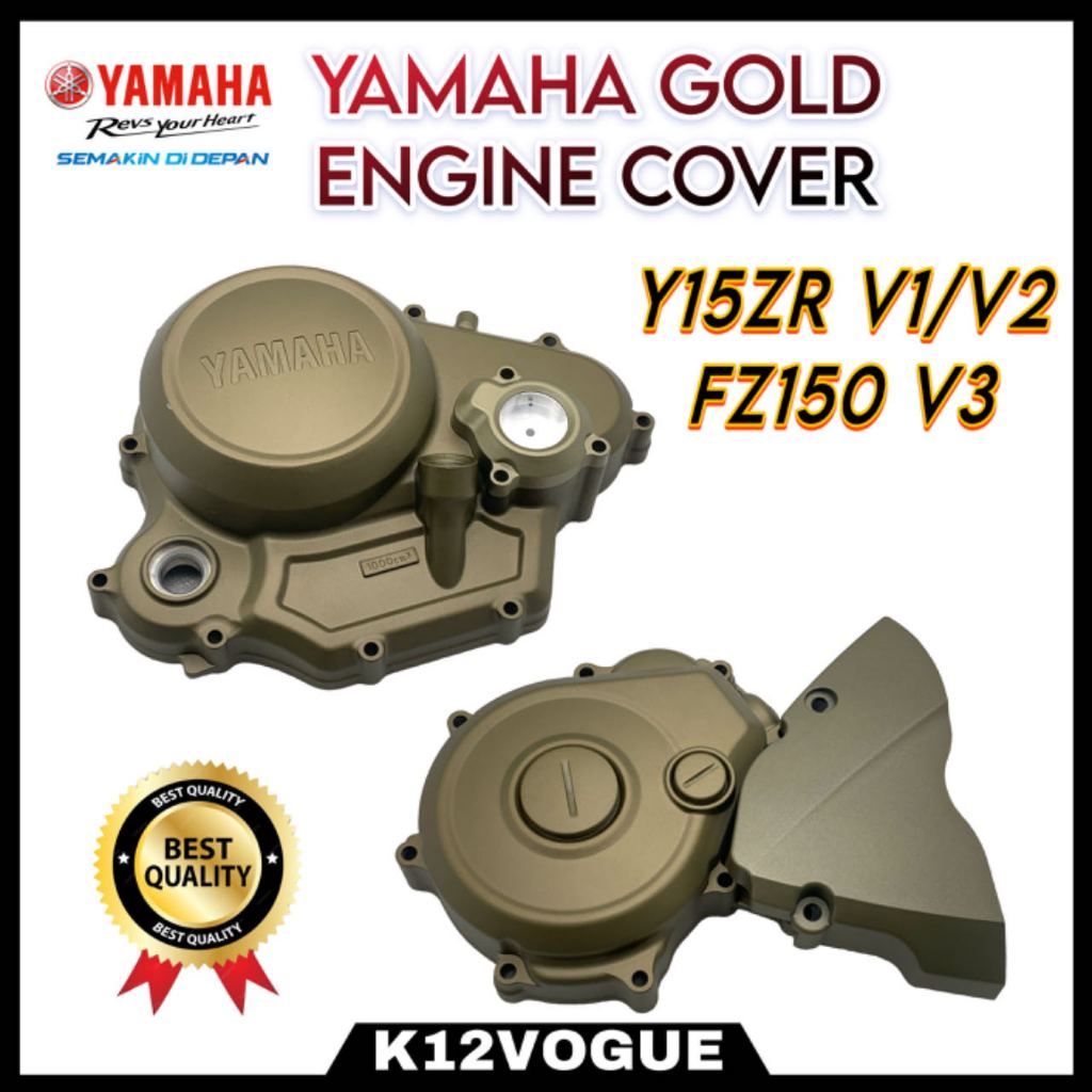 YAMAHA Y15ZR V1/V2 /FZ150 V3 GOLD ENGINE COVER CASING / STARTER SET Y15 ...