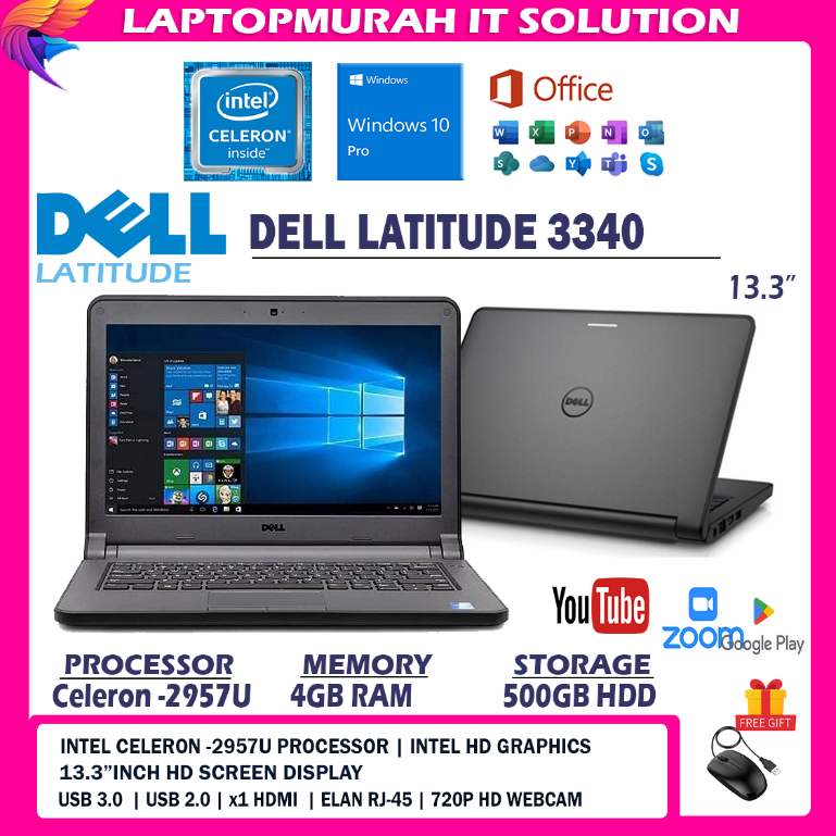 DELL LATITUDE 3350 BUSINESS CLASS LAPTOP INTEL CORE I5 -5TH GENERATION  [8GB RAM 128GB SSD ]WINDOW 10 11 PRO