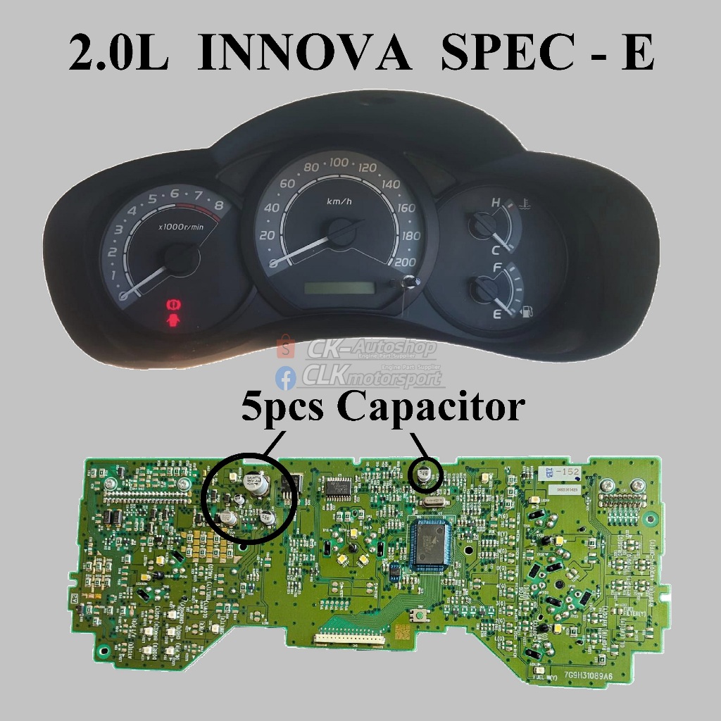 Toyota INNOVA 2.0L FORTUNER 2.7L Dash Meter Capacitors Repair Kit ...