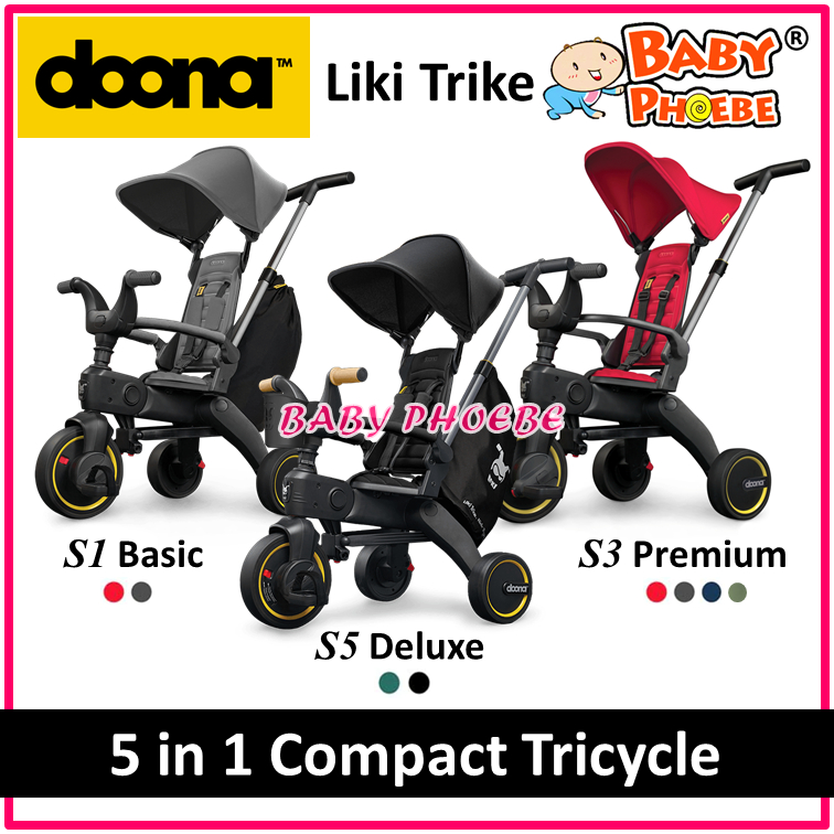 Doona Liki Trike S1 Basic/S3 Premium/S5 Deluxe 5in1 Compact Tricycle ...