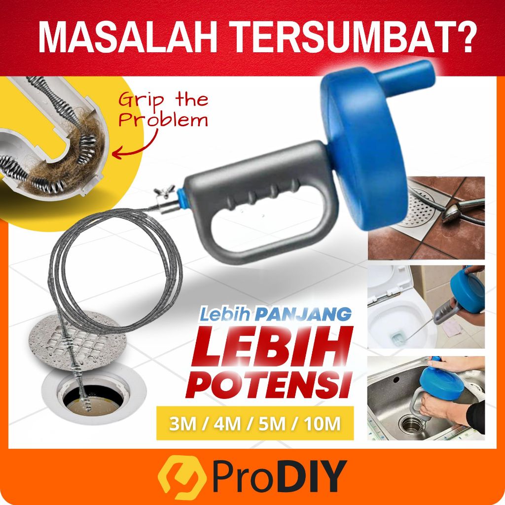 PRODIY Drain Unblocker Flexible Rod Auger Snake Rod Drain Unclogged