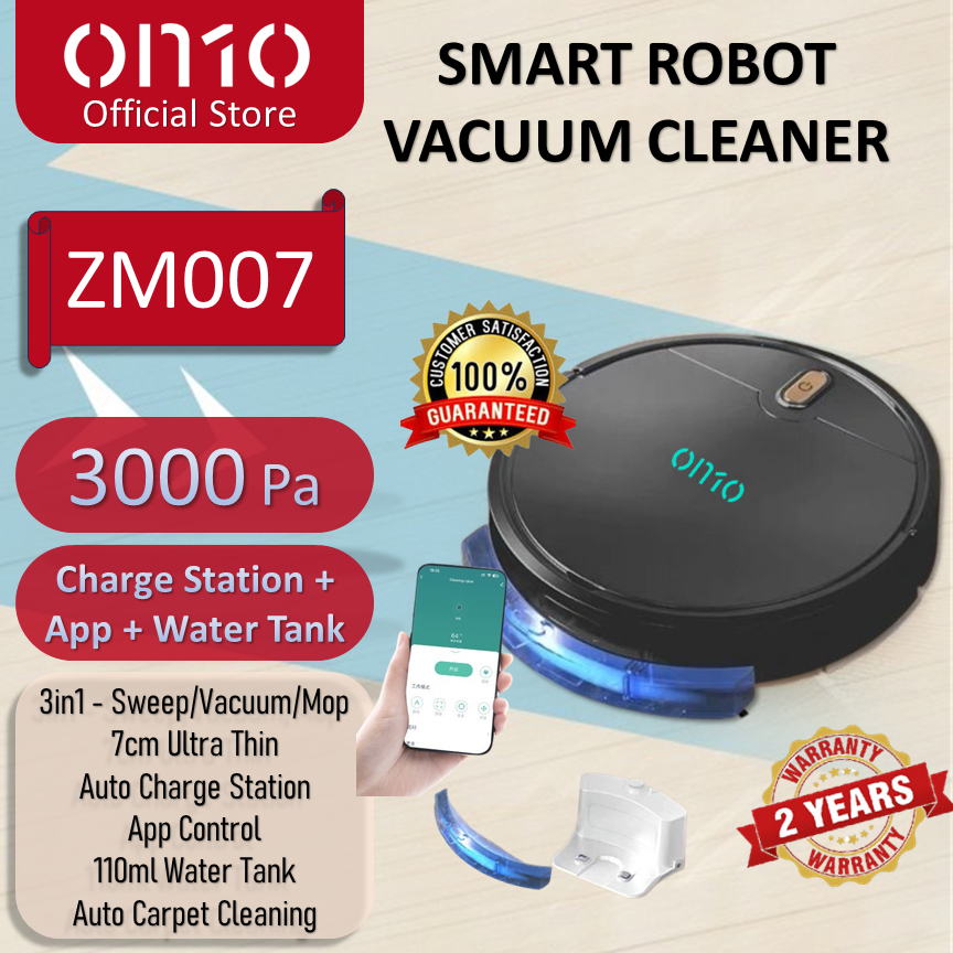 Robot Vacuum Sweep Mop RS300 Upgraded Version With Mobile App Remote