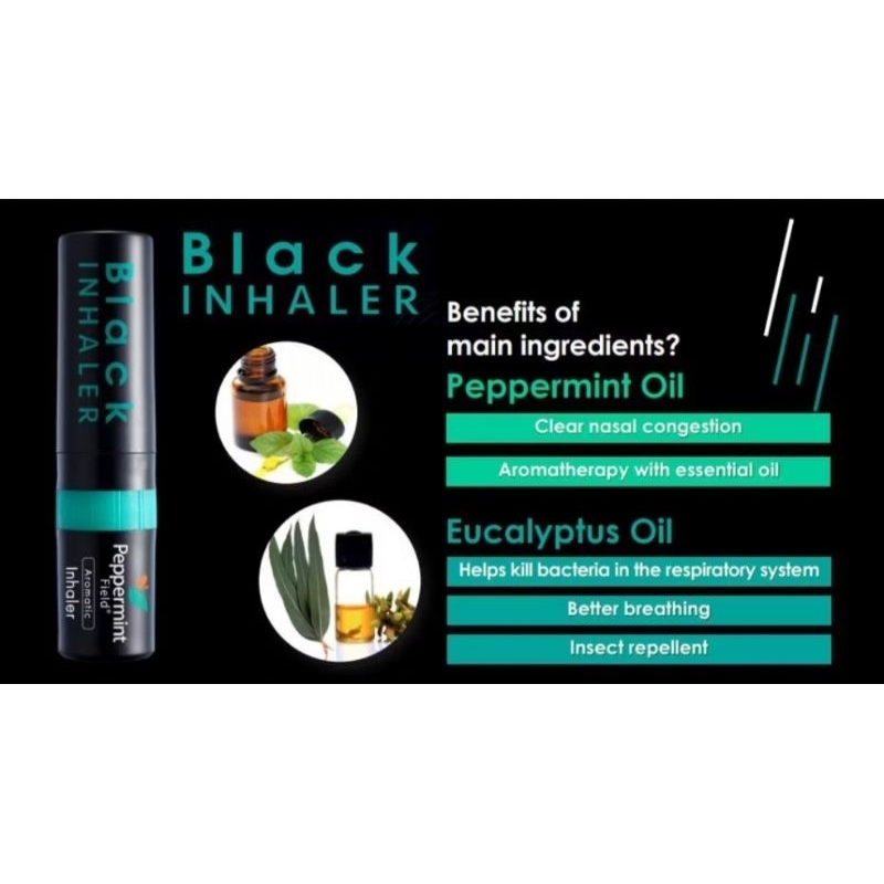 Black Inhaler (Peppermint Field) Original from Thailand | Shopee Malaysia