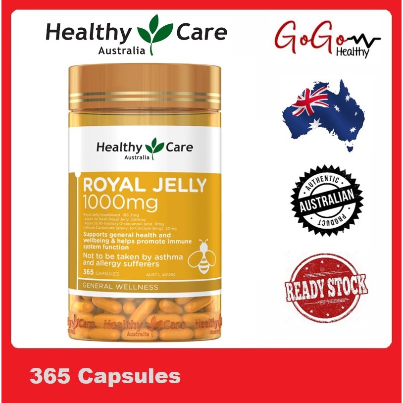 Healthy Care Royal Jelly 1000mg - 365 Capsules (EXP MAY 2027) | Shopee ...