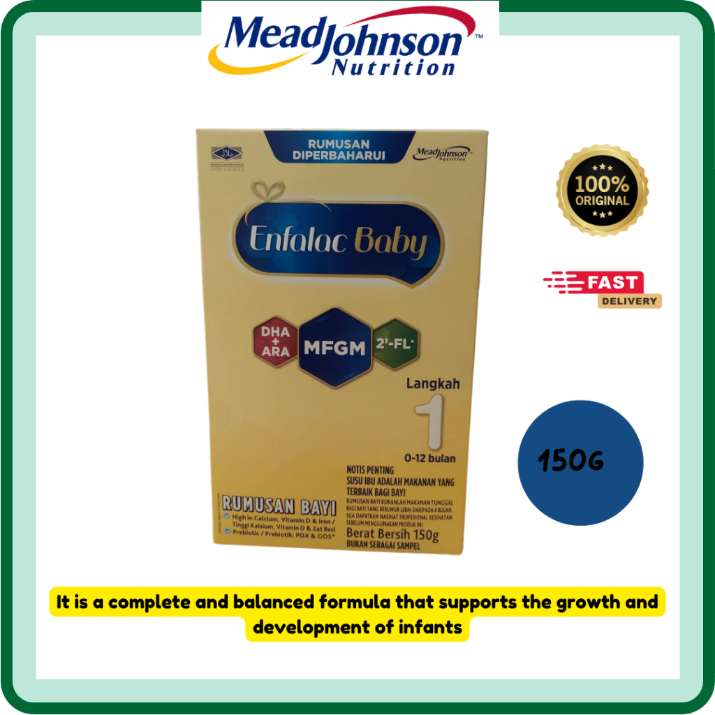 Mead Johnson Nutrition Enfalac Baby Step 1 150G EXP 21/06/2025