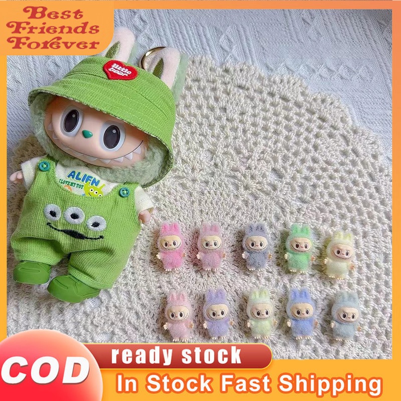 BFF 24SS Flocking Labubu Dolls, Flocking Mini Cartoon Flocking Labubu ...