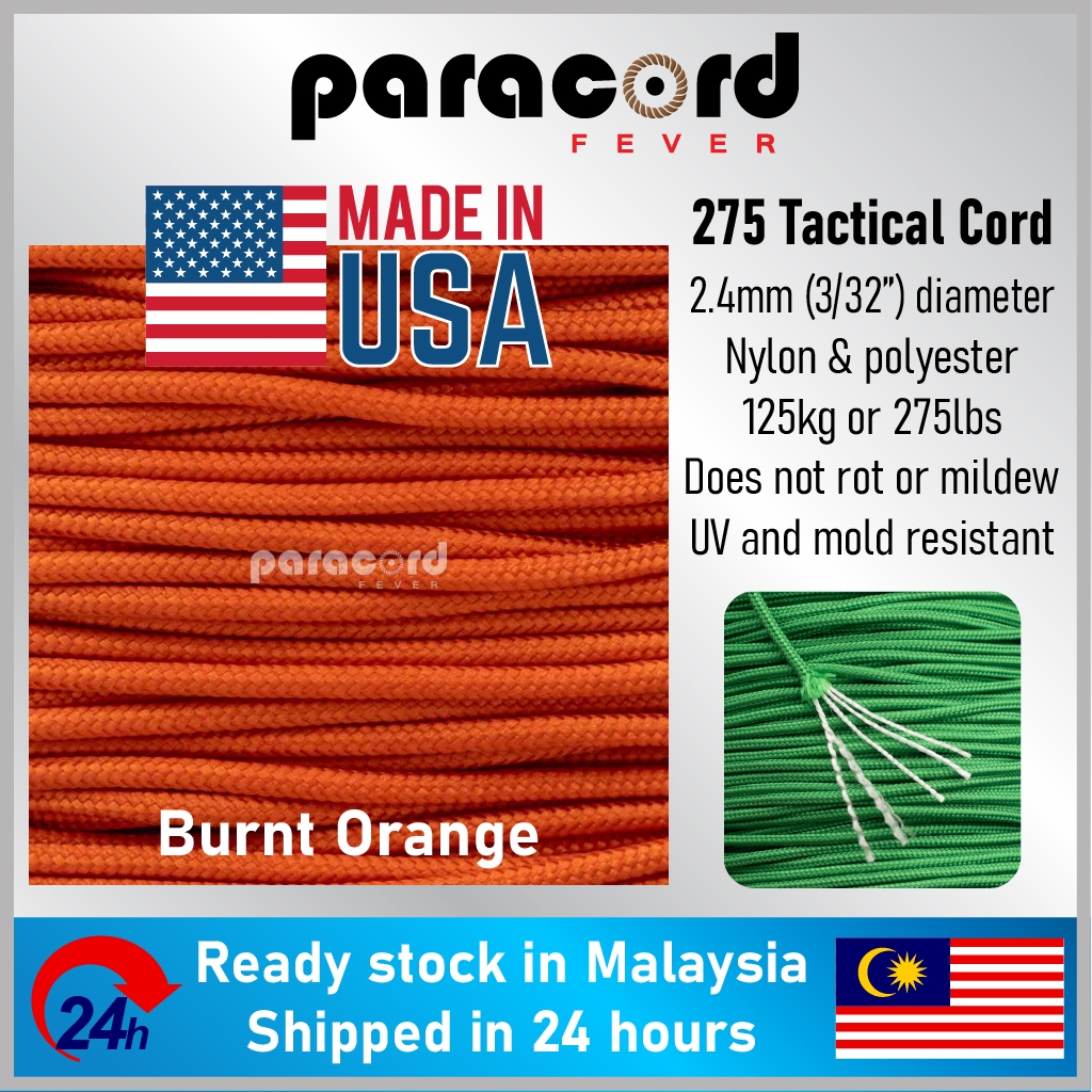 Made in USA - 2.4mm Tactical 275 Tali Paracord Rope Parachute Cord ...