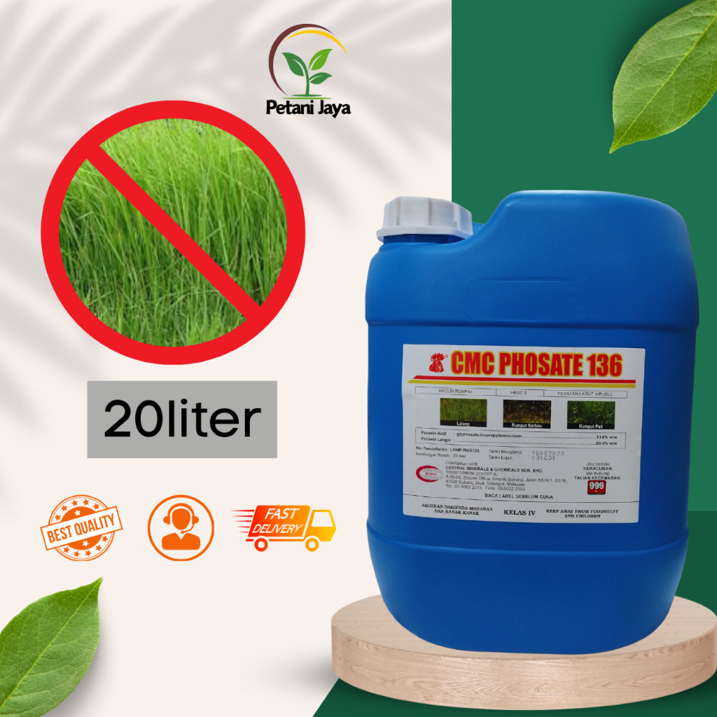 CMC Phosate 136 Racun Rumput Lalang Racun Rumput Lambat Mati Herbicide ...