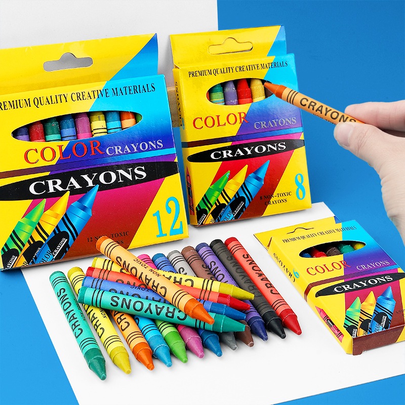 6/8/12/24 color non-toxic universal crayons / Oil Pastel / Color ...