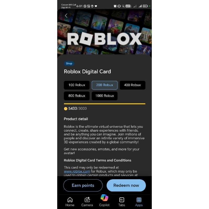 roblox robux 200 gift card redeem cheap than other | Shopee Malaysia