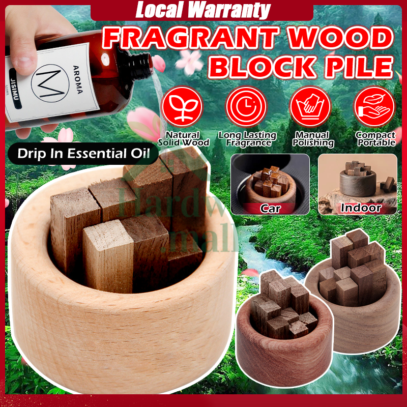 Aroma Wood Diffuser Aromatherapy Cylinder Beech Essential Oil Diffuser ...