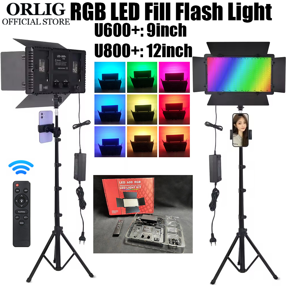 U800/U600 RGB Led Photo Studio Light On Camera For Live Video Lighting ...