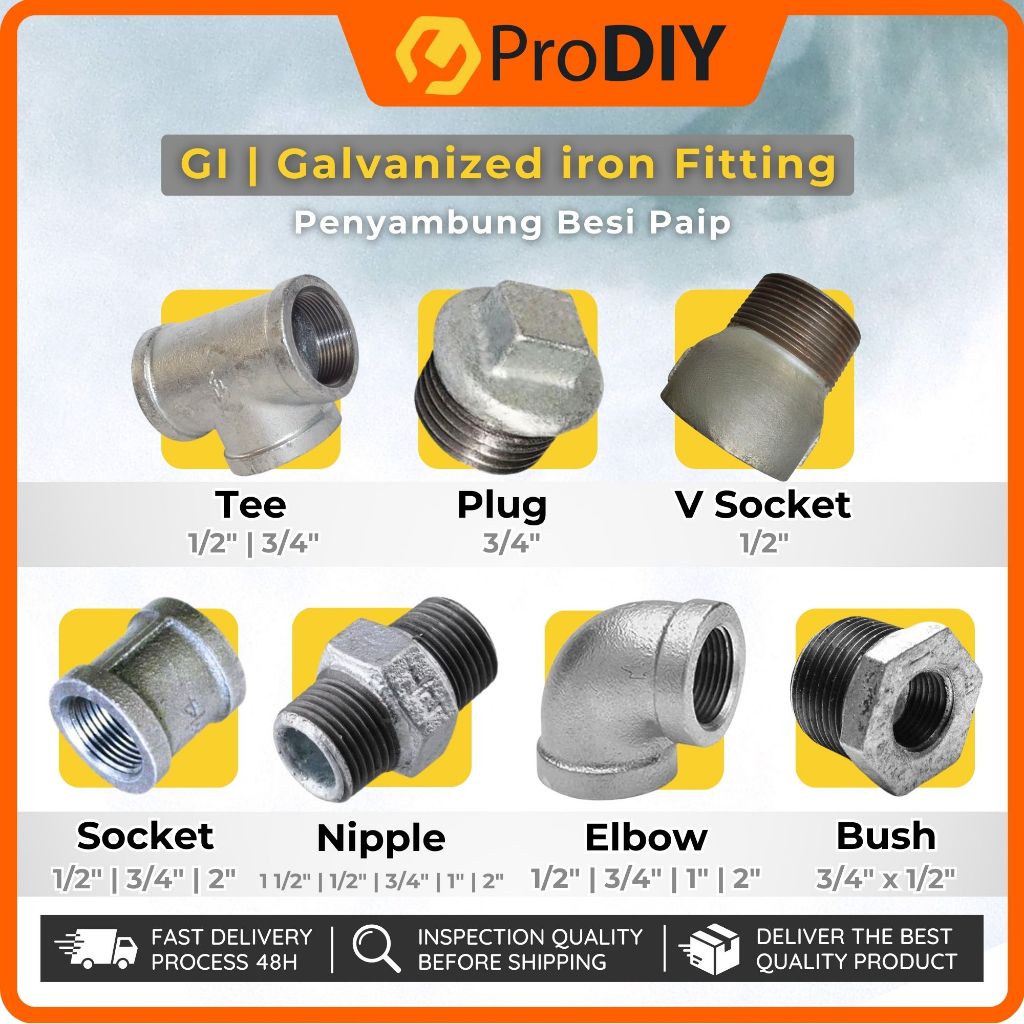 4Pcs Galvanized Pipe Fittings Single Socket Tee Steel Pipe - View #8