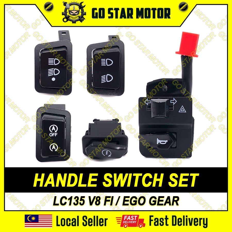 YAMAHA LC135 V8 FI / EGO GEAR Handle Switch Suis On Off Head Light Lamp ...