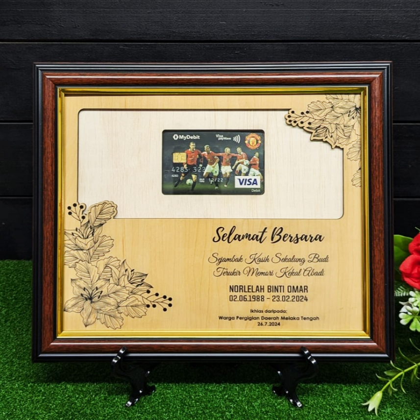 Gold Bar Frame / Frame Kad Gold Bar /hadiah persaraan / hantaran ...