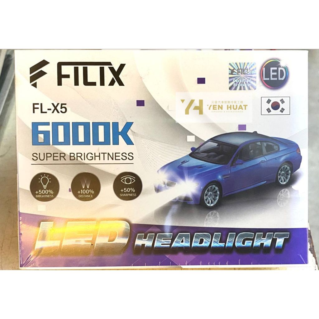 FILIX X5 45W 6000K Led Headlight - White (H8/H11) | Shopee Malaysia