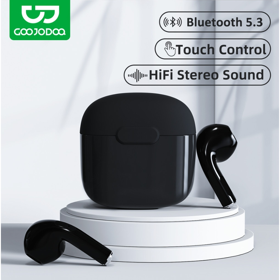 GOOJODOQ Bluetooth 5.3 Wireless Earphone Hi-Fi Sound Touch Control Bluetooth Earphone Auto Pairing Earbuds