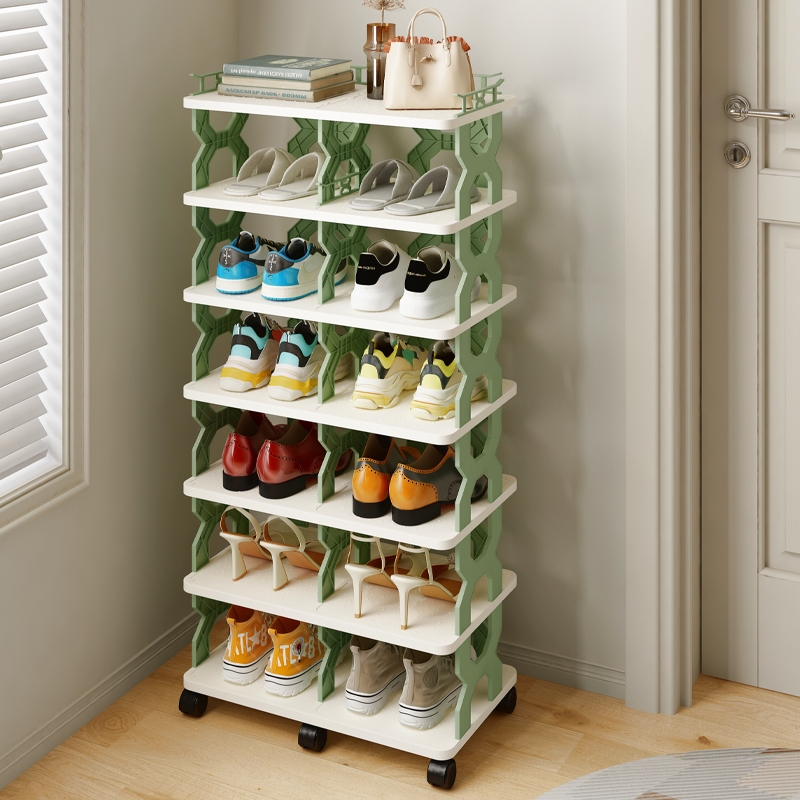 Shoe Rack Multi-layer Folding Plastic Organizer Shelf Space-Saving Rak ...