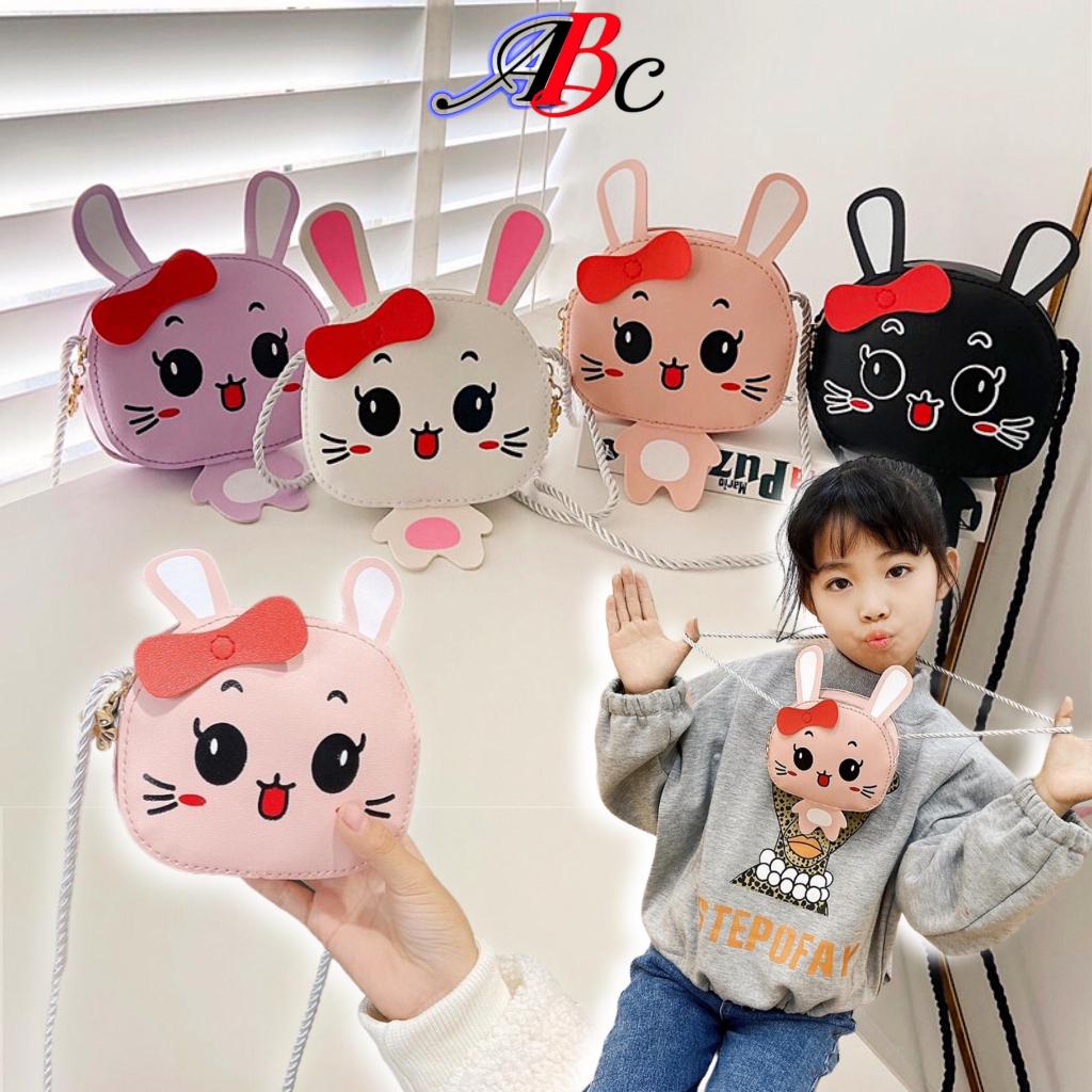 Kids Baby Girl Bag Rabbit Cute Cartoon Bags Casual Shoulder Sling Fashion PU Full Body Beg Budak Comel Shopee Malaysia