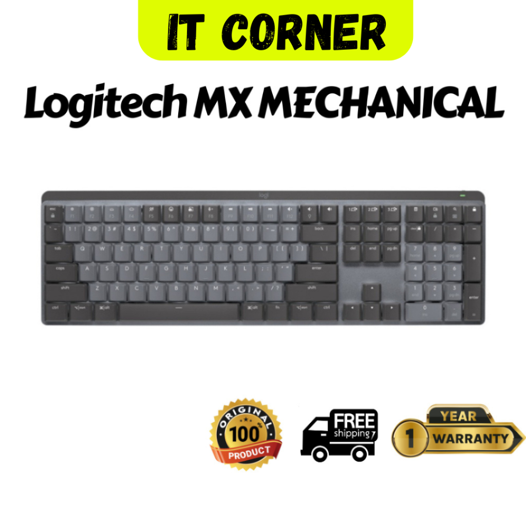Logitech MX Mechanical Wireless Illuminated Performance Keyboard ...