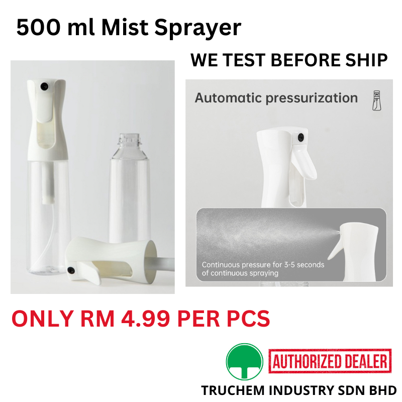 500ML FINE MIST SPRAYER HIGH PRESSURE SPRAY TRANSPARENT SPRAYER BOTTLE ...