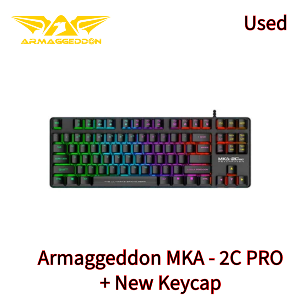 [Used]Armaggeddon MKA-2C Pro PSYCHRAVEN Wired Gaming Keyboard RGB Blue ...