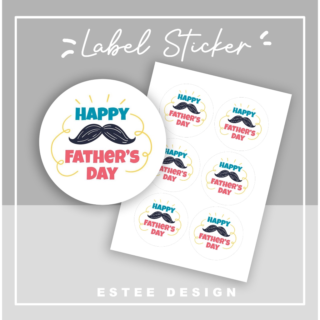 Happy father's day sticker purchase sticker labels Doorgift Gift ...