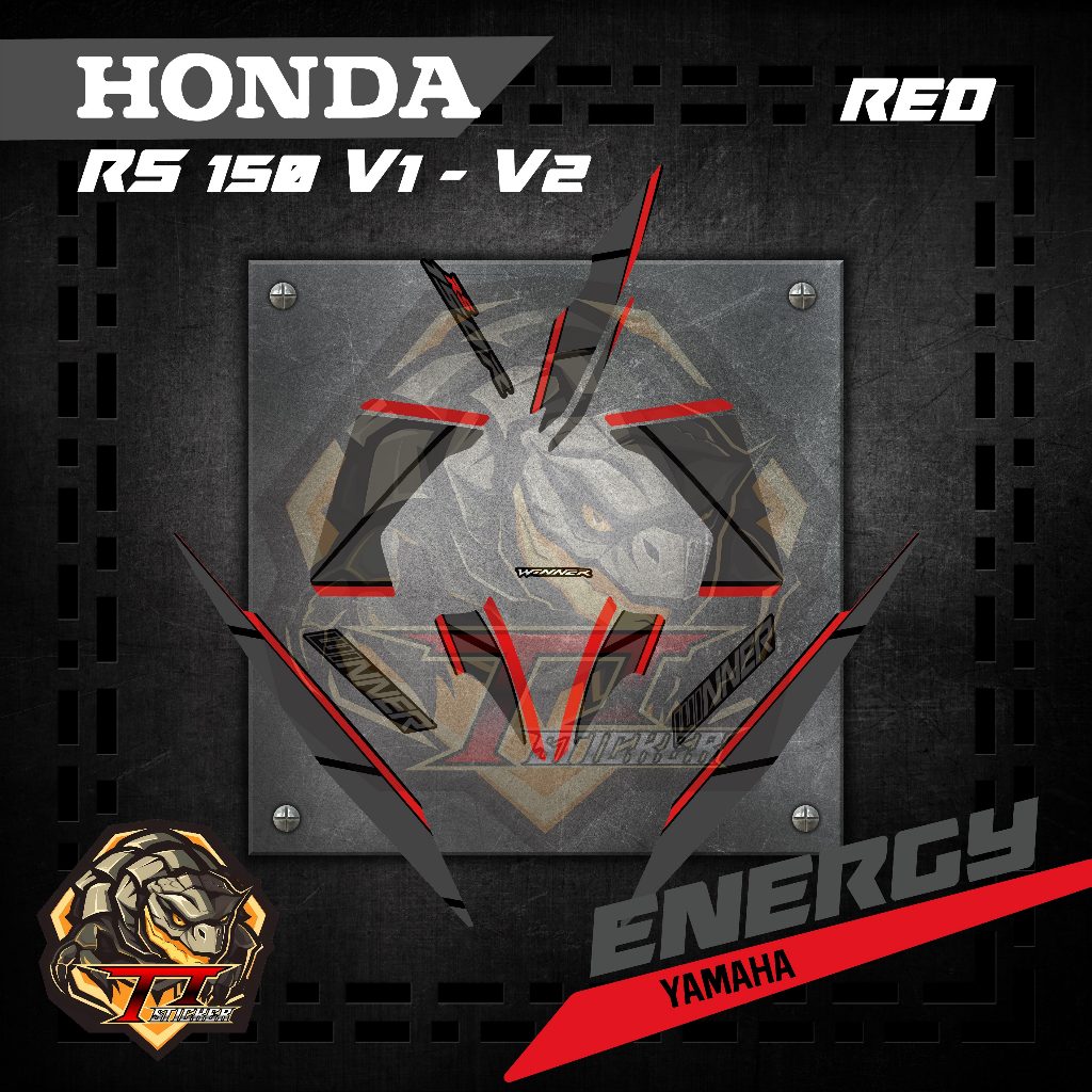 STRIPE HONDA RS150 WINNER V1 V2 1991 ENERGY INDUCTION ( 49 ) EDITION ...