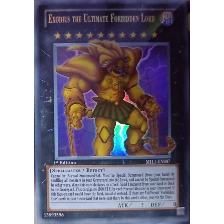 Exodius The Ultimate Forbiddden Lord tcg yu gi oh otg gred SV Vintage ...