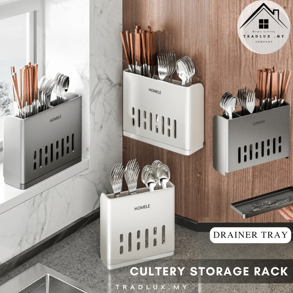 Kitchen Rack Spoon RAck Cultery Rack Holder Sink Rack Wall Mounted ...