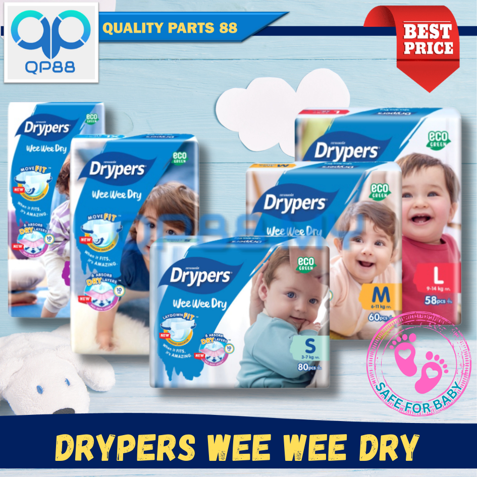 DRYPERS WeeWee Dry Diapers | Shopee Malaysia