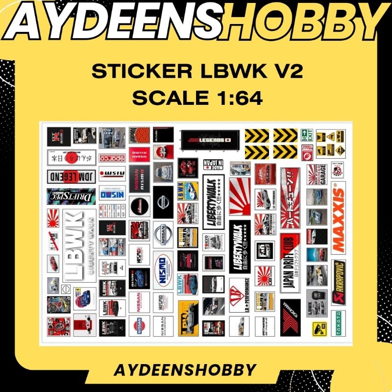 STICKER DIORAMA (LBWK V2) SCALE 1/64 | Shopee Malaysia