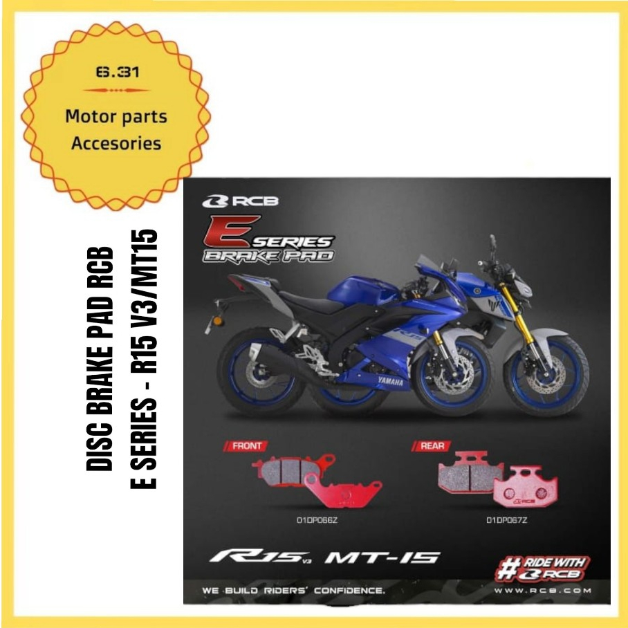 RCB E SERIES BRAKE PAD R15 V3 MT15 V3 FRONT AND REAR DEPAN BELAKANG ...