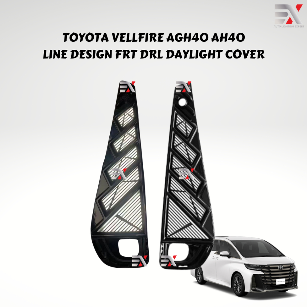 TOYOTA VELLFIRE AGH40 AH40 DRL DAYLIGHT COVER - LINE DESIGN | Shopee ...