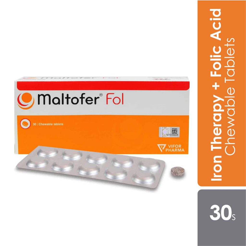 Maltofer Fol Chewable Tablet 30s Iron Folic Acid Pregnancy Mengandung ...