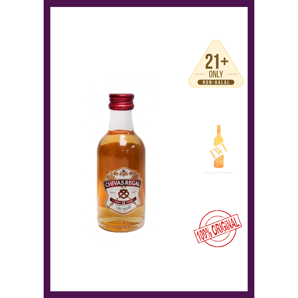 CHIVAS MINIATURE 50ML 40ABC BLENDED SCOTCH WHISKY | Shopee Malaysia